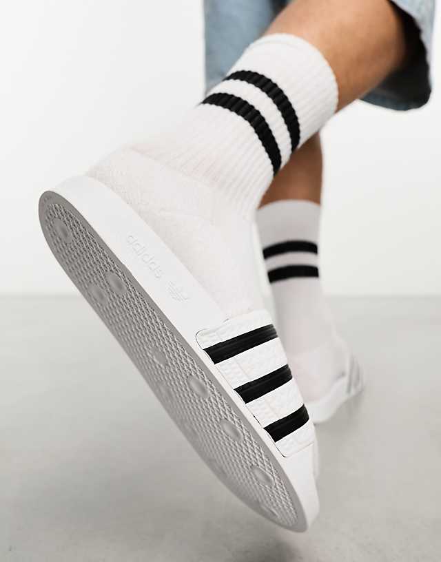 Asos Adidas Originals Adilette Sliders In White