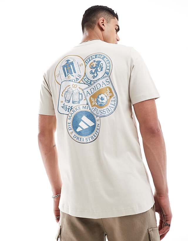 asos adidas performance WIESN t-shirt in beige