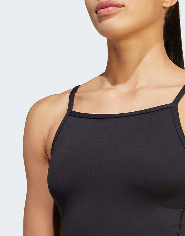 Asos Adidas Performance Yoga Bodysuit In Black