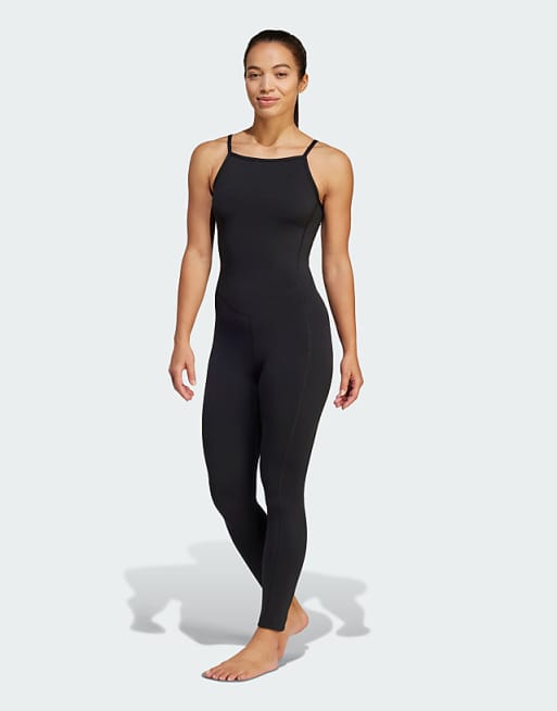 Asos Adidas Performance Yoga Bodysuit In Black