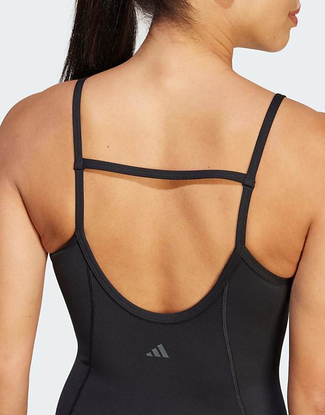Asos Adidas Performance Yoga Bodysuit In Black