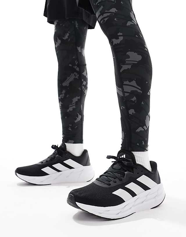 asos adidas Running Adistar 3 trainers in black