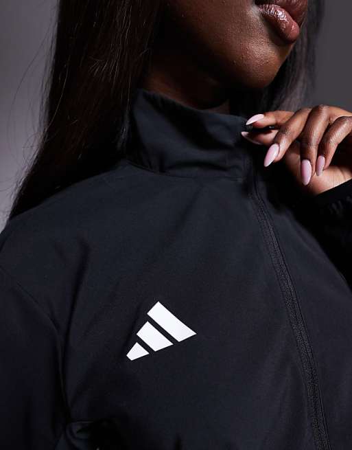 Asos Adidas Running Adizero Jacket In Black