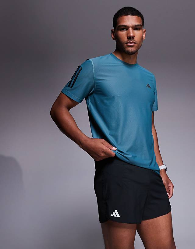asos adidas Running Adizero shorts in black