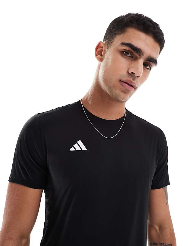 asos adidas Running Adizero t-shirt in black