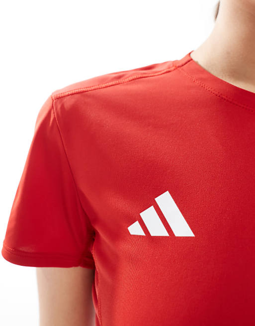 Asos Adidas Running Adizero T-shirt In Red