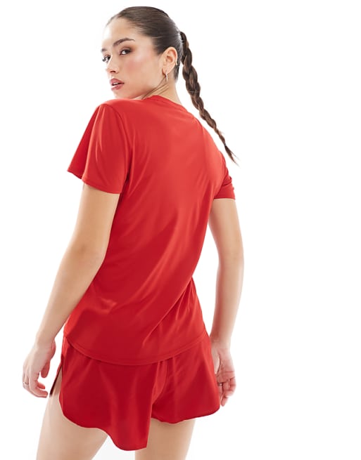Asos Adidas Running Adizero T-shirt In Red