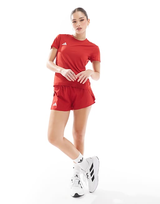Asos Adidas Running Adizero T-shirt In Red