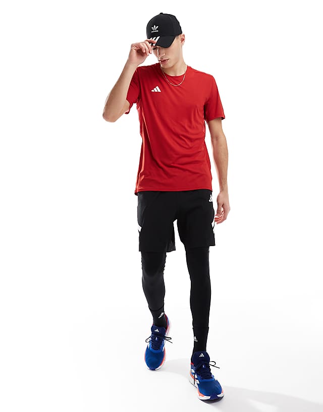 Asos Adidas Running Adizero T-shirt In Red