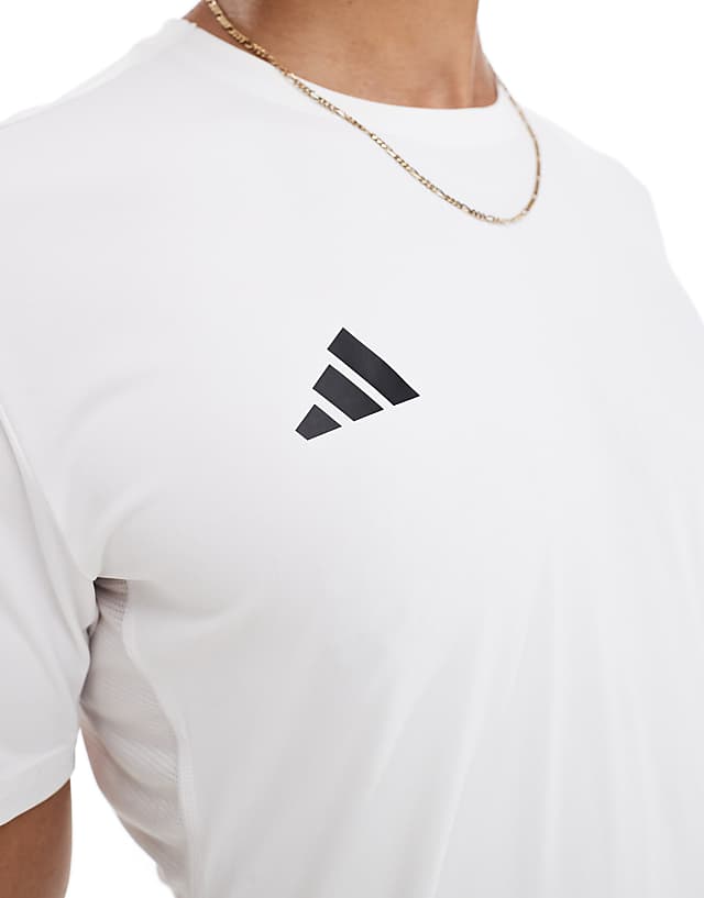 Asos Adidas Running Adizero T-shirt In White