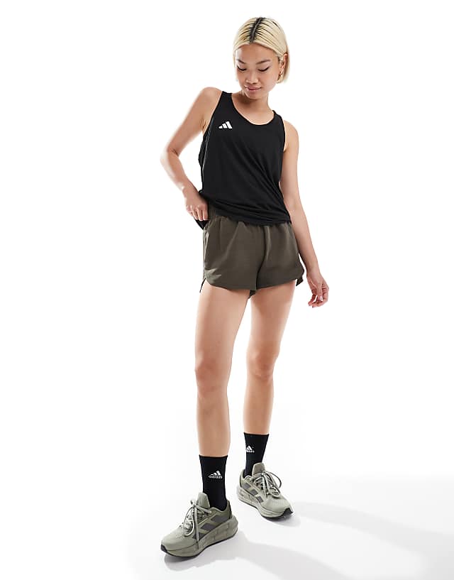 Asos Adidas Running Adizero Vest In Black