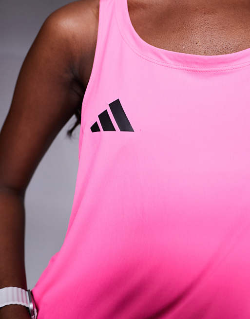 Asos Adidas Running Adizero Vest In Hot Pink