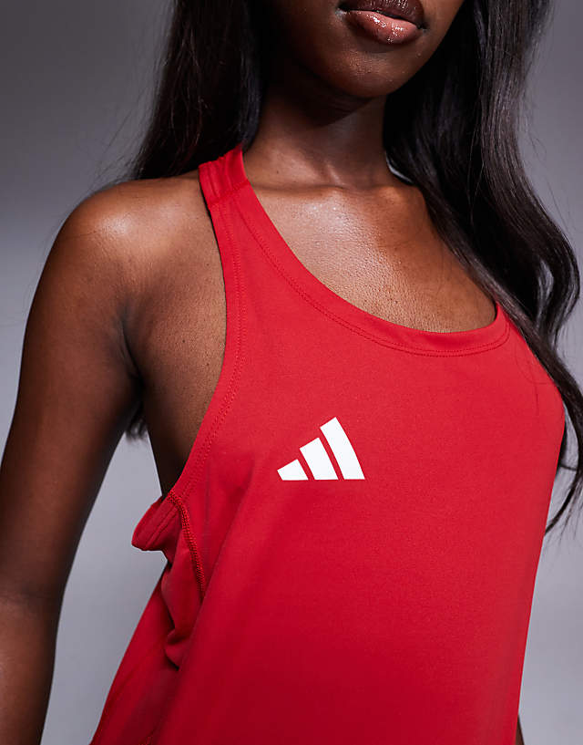 Asos Adidas Running Adizero Vest In Red
