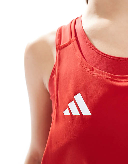 Asos Adidas Running Adizero Vest Top In Red