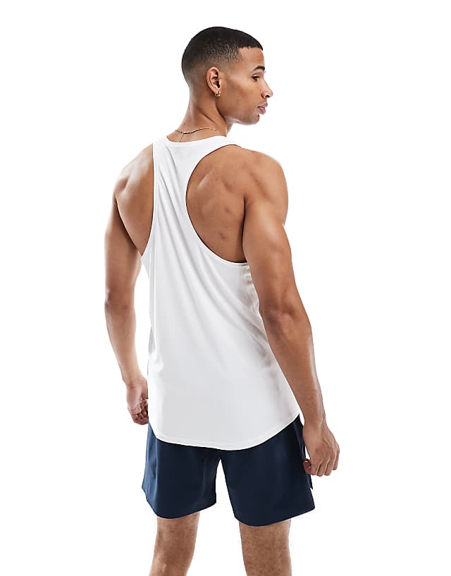 Asos Adidas Running Adizero Vest Top In White