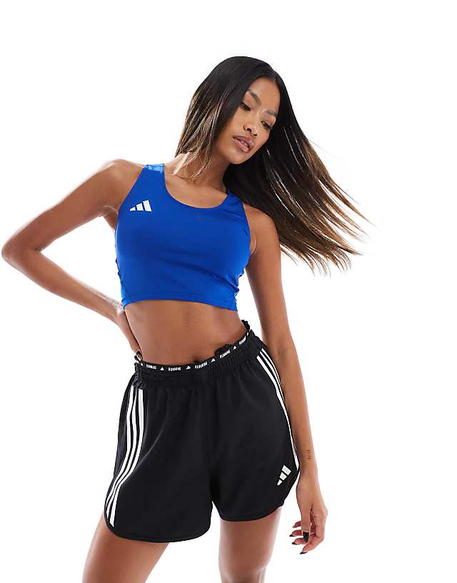 asos adidas Running crop top in blue
