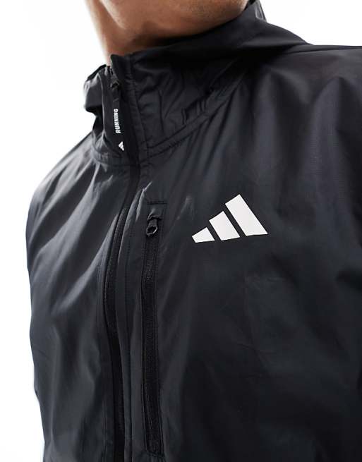 Asos Adidas Running Own The Run Jacket In Black
