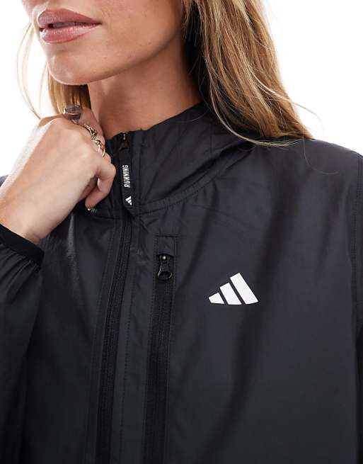 Asos Adidas Running Own The Run Jacket In Black