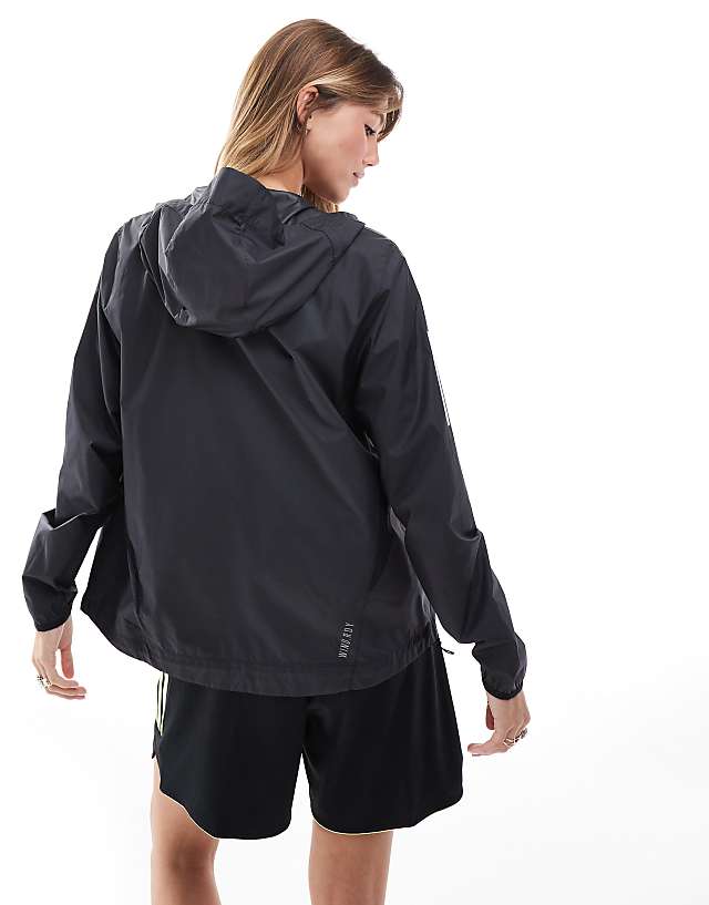 Asos Adidas Running Own The Run Jacket In Black