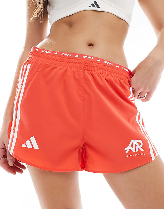 Asos Adidas Running Own The Run Shorts In Red