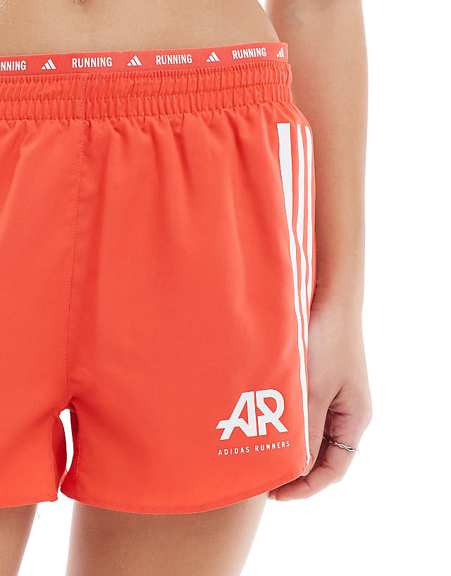 Asos Adidas Running Own The Run Shorts In Red