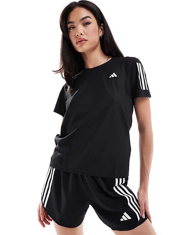 asos adidas Running Own The Run t-shirt in black