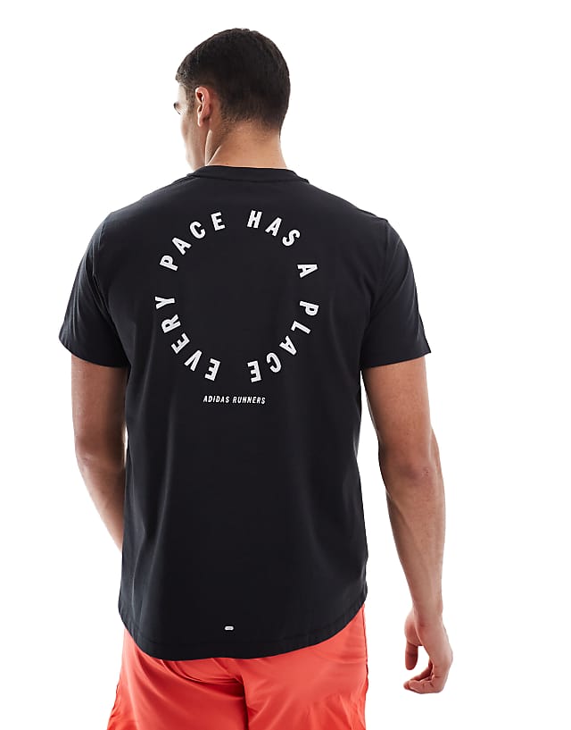 asos adidas Running Own The Run t-shirt in black