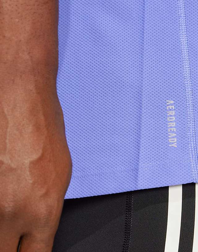Asos Adidas Running Own The Run T-shirt In Blue