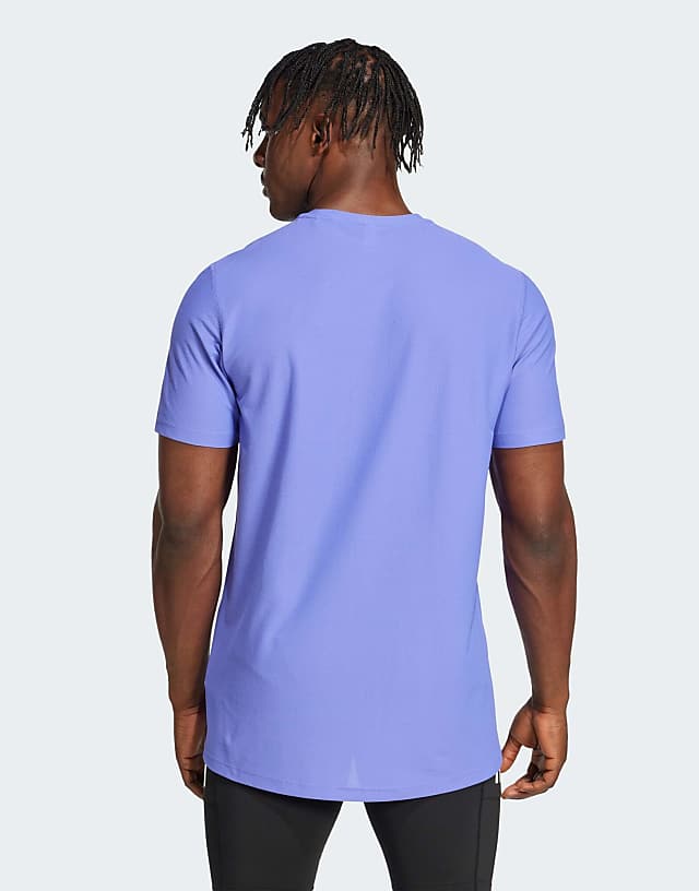 Asos Adidas Running Own The Run T-shirt In Blue