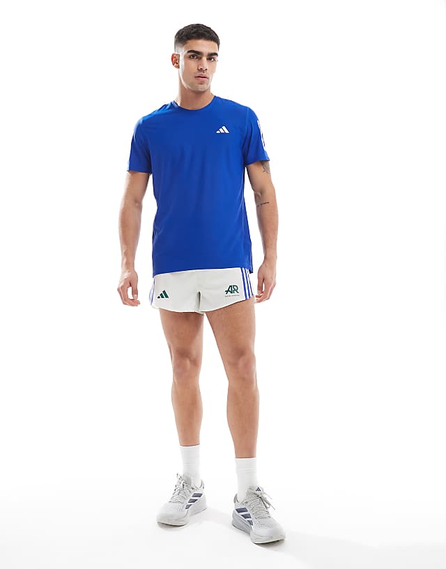 Asos Adidas Running Own The Run T-shirt In Blue