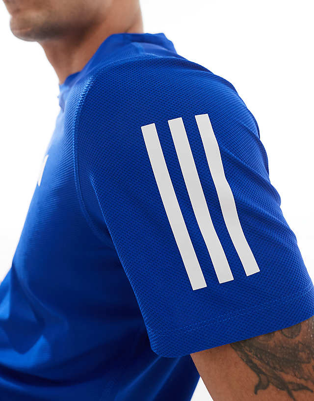 Asos Adidas Running Own The Run T-shirt In Blue