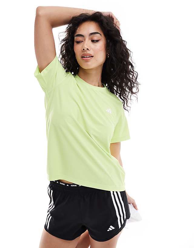 asos adidas Running Own The Run t-shirt in green