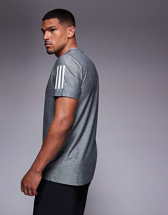 Asos Adidas Running Own The Run T-shirt In Grey