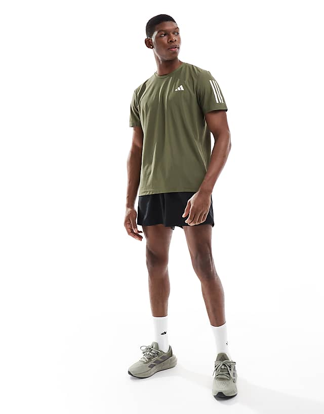 Asos Adidas Running Own The Run T-shirt In Olive