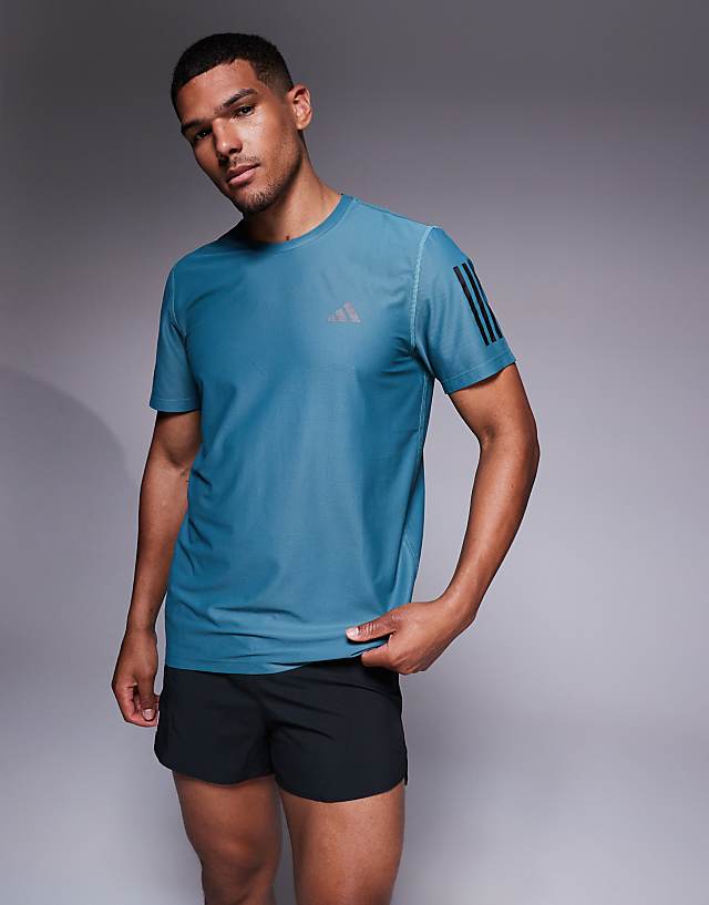 asos adidas Running Own The Run t-shirt in teal