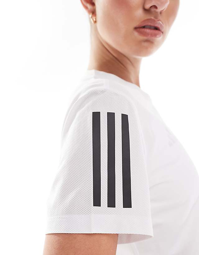 Asos Adidas Running Own The Run T-shirt In White