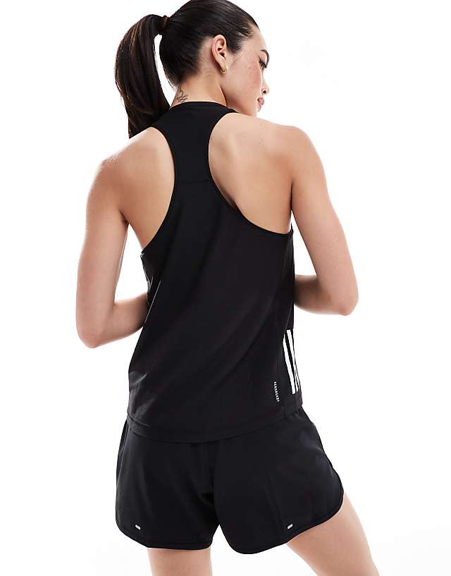 Asos Adidas Running Own The Run Tank In Black