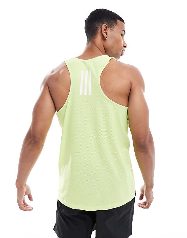 Asos Adidas Running Own The Run Tank Top In Green