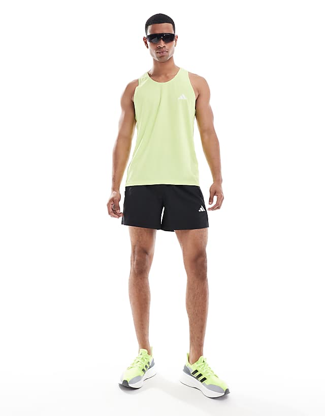 asos adidas Running Own The Run tank top in green