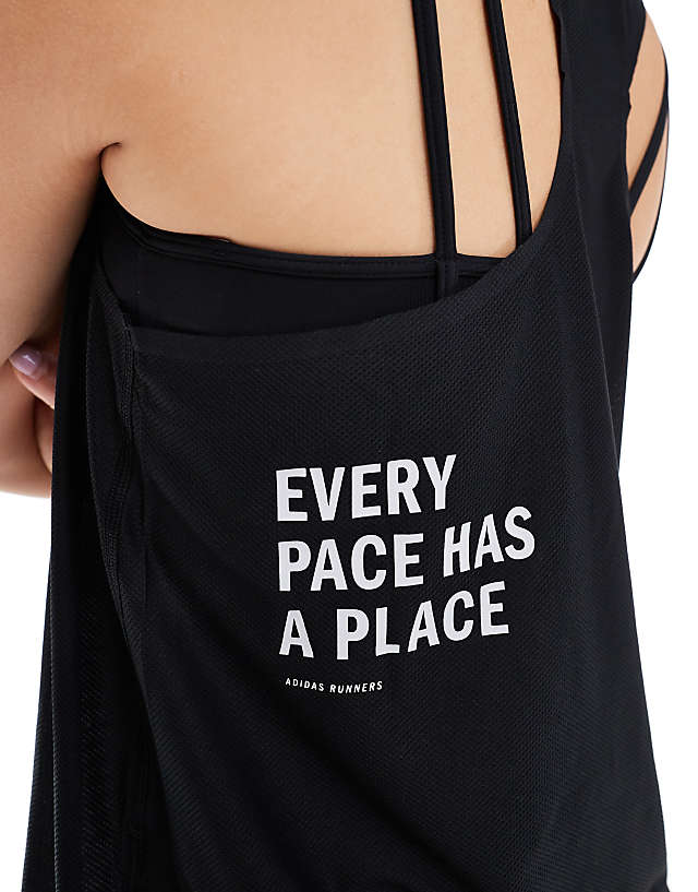Asos Adidas Running Own The Run Vest In Black