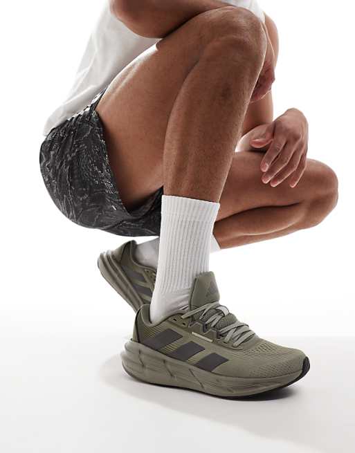 asos adidas Running Questar 3 trainers in olive