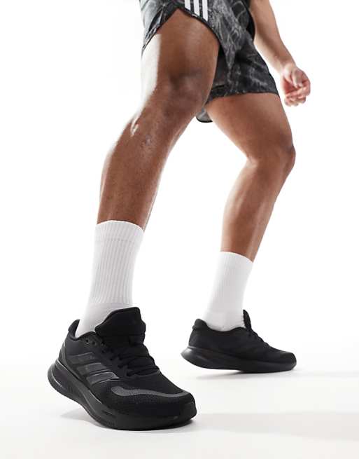 asos adidas Running RunFalcon trainers in black