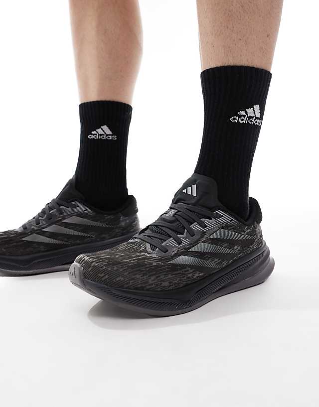 asos adidas Running Supernova Lightflow in black