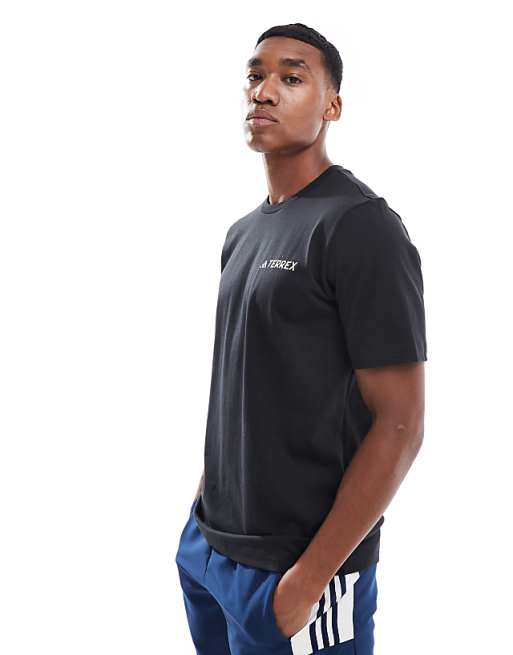 Asos Adidas Terrex Back Graphic T-shirt In Black