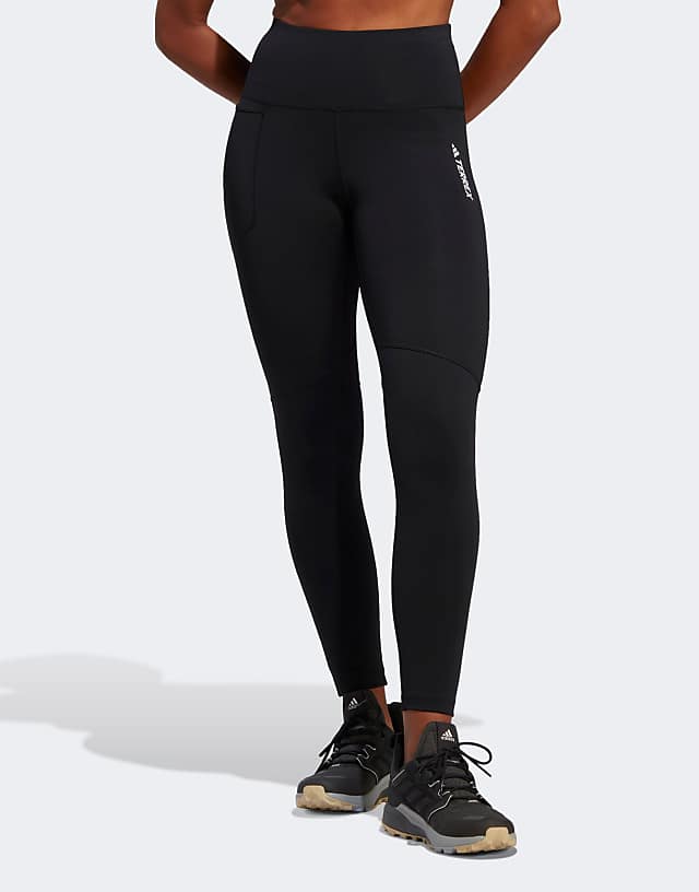 asos adidas Terrex multi leggings in black
