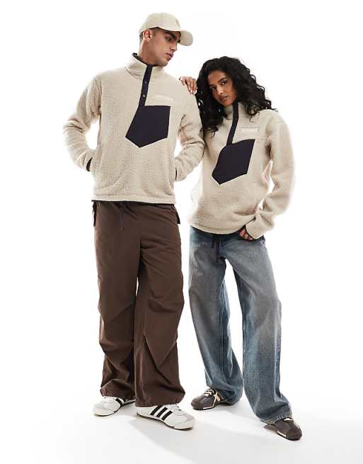 Asos Adidas Terrex Unisex Teddy Fleece In Beige