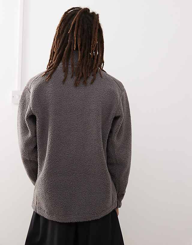 Asos Adidas Terrex Unisex Teddy Fleece In Charcoal
