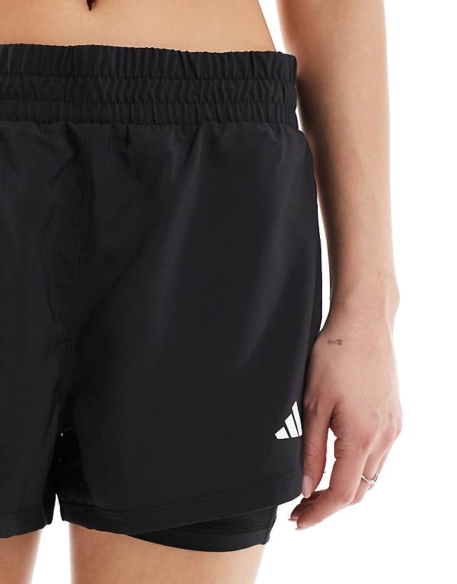 Asos Adidas Training 2in1 Pacer Shorts In Black