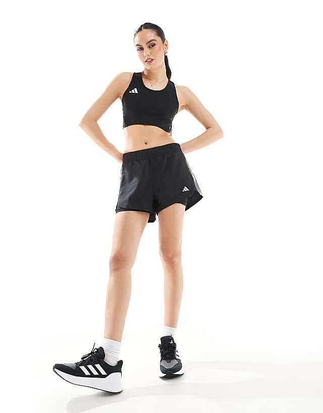 Asos Adidas Training 2in1 Pacer Shorts In Black