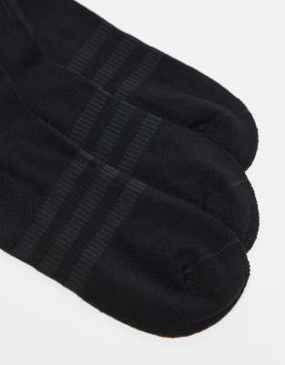 Asos Adidas Training 3 Pack Ankle Socks In Black